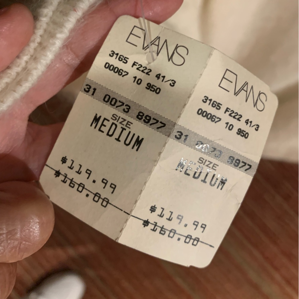 VINTAGE NWT EURO EVANS FONTANA ANGORA RABBIT HAIR EMBELLISHED SWEATER SIZE MED - Picture 7 of 16